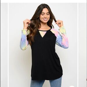 Women's TIE DYE LONG SLEEVE TOP